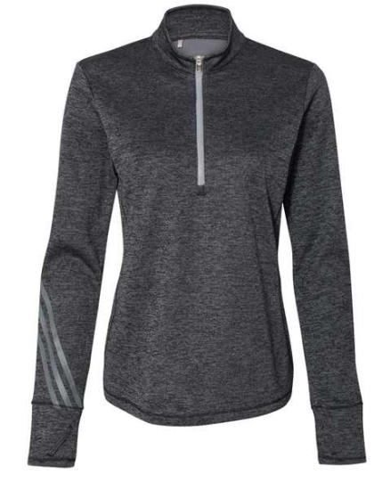 Adidas Women's Brushed Terry Heathered 1/4 Zip Pullover